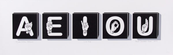 Janet Davidson-Hues - Signed, Sealed and Delivered, 2011 Medium: Lithograph Edition: 20 Paper: Rives BFK, White Paper Size: 13.125" x 42" Image Size: 6.625" x 36"