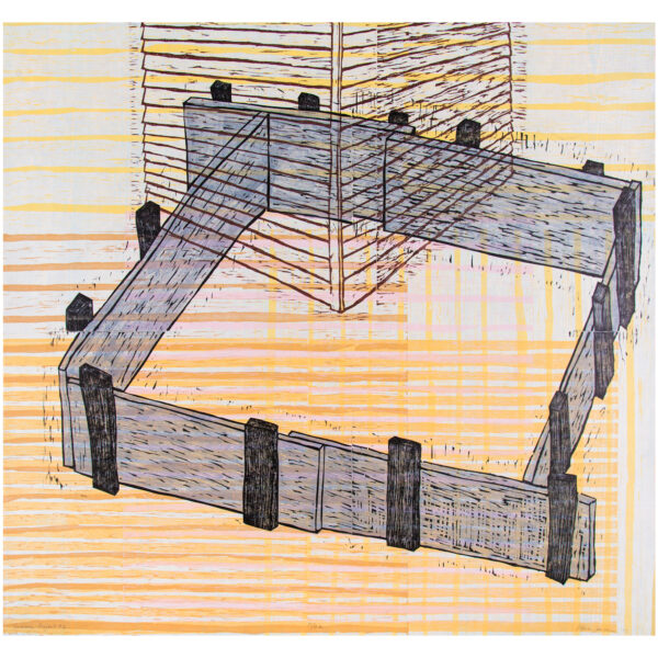 Gesine Janzen - Summer Project; #2, 2003 Medium: Woodblock Edition: 32 Paper: Okawara Paper Size: 35.5″ x 38″ Image Size: Same