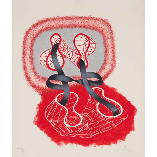 John Newman - Red Through & Through (2010) JN-08-4B Medium: 7 Color Lithograph Edition: 15 Paper: Somerset, Soft White Paper Size: 26″ x 22.25″ Image Size: 19.75″ x 19″ (irregular)