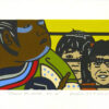Roger Shimomura - Yellow No Same #2, 1992 Medium: 8 Color Lithograph Edition: 45 Paper: Rives BFK, White Paper Size: 5.5″ x 10″ Image Size: 3.5″ x 8″