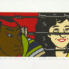 Roger Shimomura - Yellow No Same #3, 1992 Medium: 8 Color Lithograph Edition: 45 Paper: Rives BFK, White Paper Size: 5.5″ x 10″ Image Size: 3.5″ x 8″