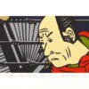 Roger Shimomura - Yellow No Same #7, 1992 Medium: 8 Color Lithograph Edition: 45 Paper: Rives BFK, White Paper Size: 5.5″ x 10″ Image Size: 3.5″ x 8″