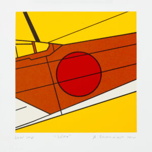 Roger Shimomura - Zero, 2012 Medium: Lithograph Edition: 30 Paper: Rives BFK, White Paper Size: 9.5″ x 10″ Image Size: 7.5” x 7.5”