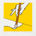 Roger Shimomura - White Wash, 2012 Medium: Lithograph Edition: 30 Paper: Rives BFK, White Paper Size: 9.5″ x 10″ Image Size: 7.5” x 7.5”