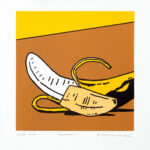 Roger Shimomura - Banana, 2012 Medium: Lithograph Edition: 30 Paper: Rives BFK, White Paper Size: 9.5″ x 10″ Image Size: 7.5” x 7.5”