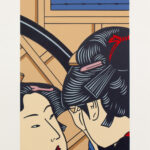 Roger Shimomura - Kabuki Rehearsal, 2012 Medium: 7 Color Lithograph Edition: 34 Paper: Arches Cover, White Paper Size: 15.5″ x 11″ Image Size: 12″ x 8″