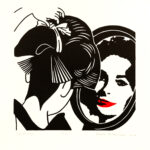 Roger Shimomura - Liz, 2014 Medium: Lithograph Edition: 70 Paper: Somerset Soft White Paper Size: 14” x 13” Image Size: 10.375” x 10.375”