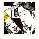 Roger Shimomura - Marilyn, 2014 Medium: Lithograph Edition: 74 Paper: Somerset Soft White Paper Size: 14″ x 13″ Image Size: 10.5″ x 10.5″