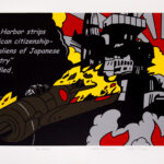 Roger Shimomura - The Attack (Nisei Trilogy), 2015 Medium: Lithograph Edition: 50 Paper: Rives BFK, White Paper Size: 18.5″ x 27″ Image Size: 15″ x 24″