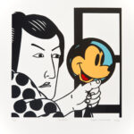 Roger Shimomura - Mickey, 2016 Medium: 4 Color Lithograph Edition: 60 Papers: Somerset, Soft White Paper Size: 14″ x 13″ Image Size: 10.5″ x 10.5″ (irregular)