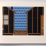 Roger Shimomura - Memories of Childhood, 1999 A handmade book Medium: Color Lithograph bound in a handmade book Edition: 30 Paper: Somerset, Soft White and Japanese Goyu Paper Size: 10″ x 12″ Image Size: 7″ x 10″