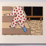 Roger Shimomura - Memories of Childhood, 1999 A handmade book Medium: Color Lithograph bound in a handmade book Edition: 30 Paper: Somerset, Soft White and Japanese Goyu Paper Size: 10″ x 12″ Image Size: 7″ x 10″