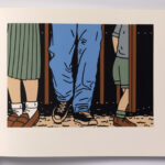 Roger Shimomura - Memories of Childhood, 1999 A handmade book Medium: Color Lithograph bound in a handmade book Edition: 30 Paper: Somerset, Soft White and Japanese Goyu Paper Size: 10″ x 12″ Image Size: 7″ x 10″