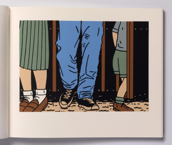 Roger Shimomura - Memories of Childhood, 1999 A handmade book Medium: Color Lithograph bound in a handmade book Edition: 30 Paper: Somerset, Soft White and Japanese Goyu Paper Size: 10″ x 12″ Image Size: 7″ x 10″