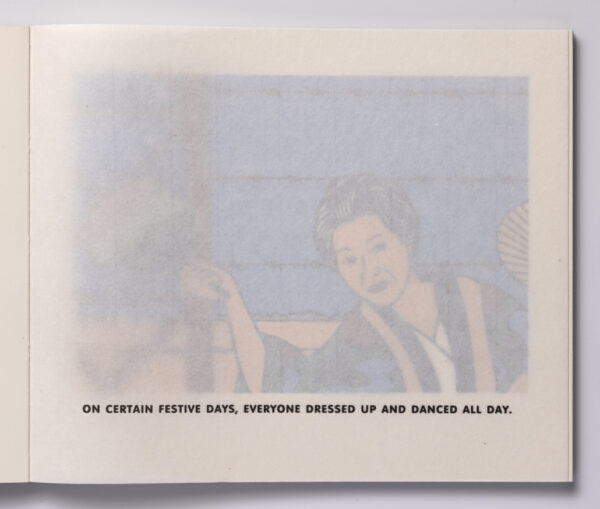 Roger Shimomura - Memories of Childhood, 1999 A handmade book Medium: Color Lithograph bound in a handmade book Edition: 30 Paper: Somerset, Soft White and Japanese Goyu Paper Size: 10″ x 12″ Image Size: 7″ x 10″