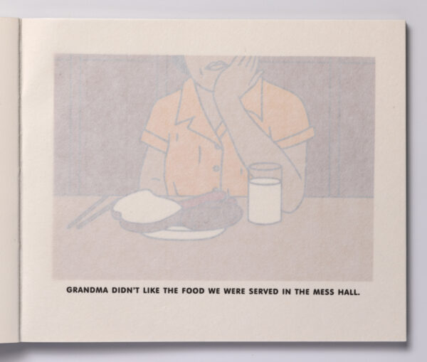 Roger Shimomura - Memories of Childhood, 1999 A handmade book Medium: Color Lithograph bound in a handmade book Edition: 30 Paper: Somerset, Soft White and Japanese Goyu Paper Size: 10″ x 12″ Image Size: 7″ x 10″