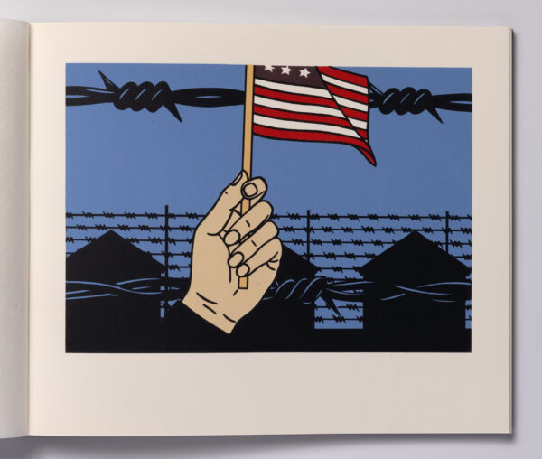 Roger Shimomura - Memories of Childhood, 1999 A handmade book Medium: Color Lithograph bound in a handmade book Edition: 30 Paper: Somerset, Soft White and Japanese Goyu Paper Size: 10″ x 12″ Image Size: 7″ x 10″