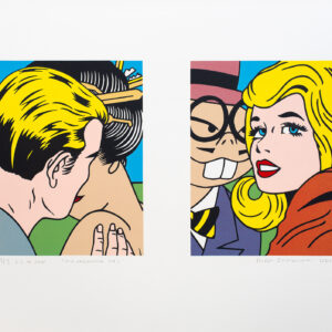 Roger Shimomura - Mix and Match I, 2001 Medium: 6 Color Lithograph Edition: 47 Paper: Arches Cover, White Paper Size: 20.5″ x 28.5″ Image Size: 12″ x 21″