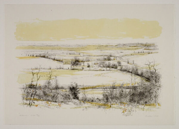 Robert Sudlow- North View, 1983 Medium: Lithograph Edition: 31 Paper: Rives BFK, White Paper Size: 15" x 21"