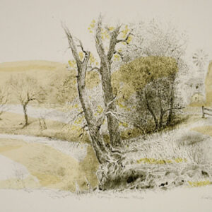 Robert Sudlow- Spring Pioneer's Bluff, 1982 Medium: Lithograph Edition: 42 Paper: Rives BFK Paper Size: 12" x 18"