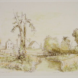 Robert Sudlow - Mac’s Place, 1984 Medium: 4 Color Lithograph Edition: 30 Paper: Rives BFK, White Paper Size: 15" x 20 1/2"  Image Size: 13 1/2" x 19" (irregular)