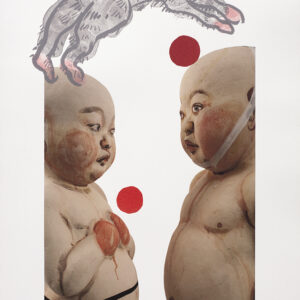 Akio Takamori - Leaping Monkey, 2011 Medium: Lithograph and Archival Pigment Print Edition: 40 Paper: Somerset Velvet Enhanced Paper Size: 22.25″ x 13.25″ Image Size: 18.75″ x 10″ (irregular)