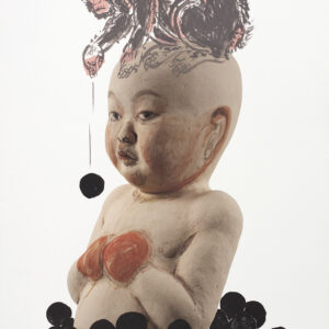Akio Takamori - Sitting Monkey, 2011 Medium: Lithograph and Archival Pigment Print Edition: 42 Paper: Somerset Velvet Enhanced Paper Size: 22.25″ x 13.25″ Image Size: 17″ x 11.25″ (irregular)