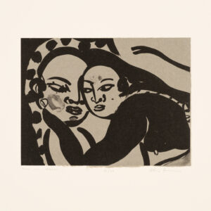 Akio Takamori - Man and Woman, 1997 Medium: Lithograph Edition: 33 Papers: Moriki, gray chine collé on Arches Cover, white Paper Size: 15″ x 18.5″ Image Size: 9″ x 12″