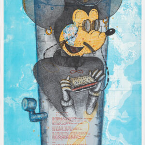 William T. Wiley - Blind Mickey’s Blues, 1997 Medium: 7 Color Lithograph Edition: 40 Paper: Somerset, Soft White Paper Size: 36.75″ x 20.25″ Image Size: 35.25″ x 19.25″