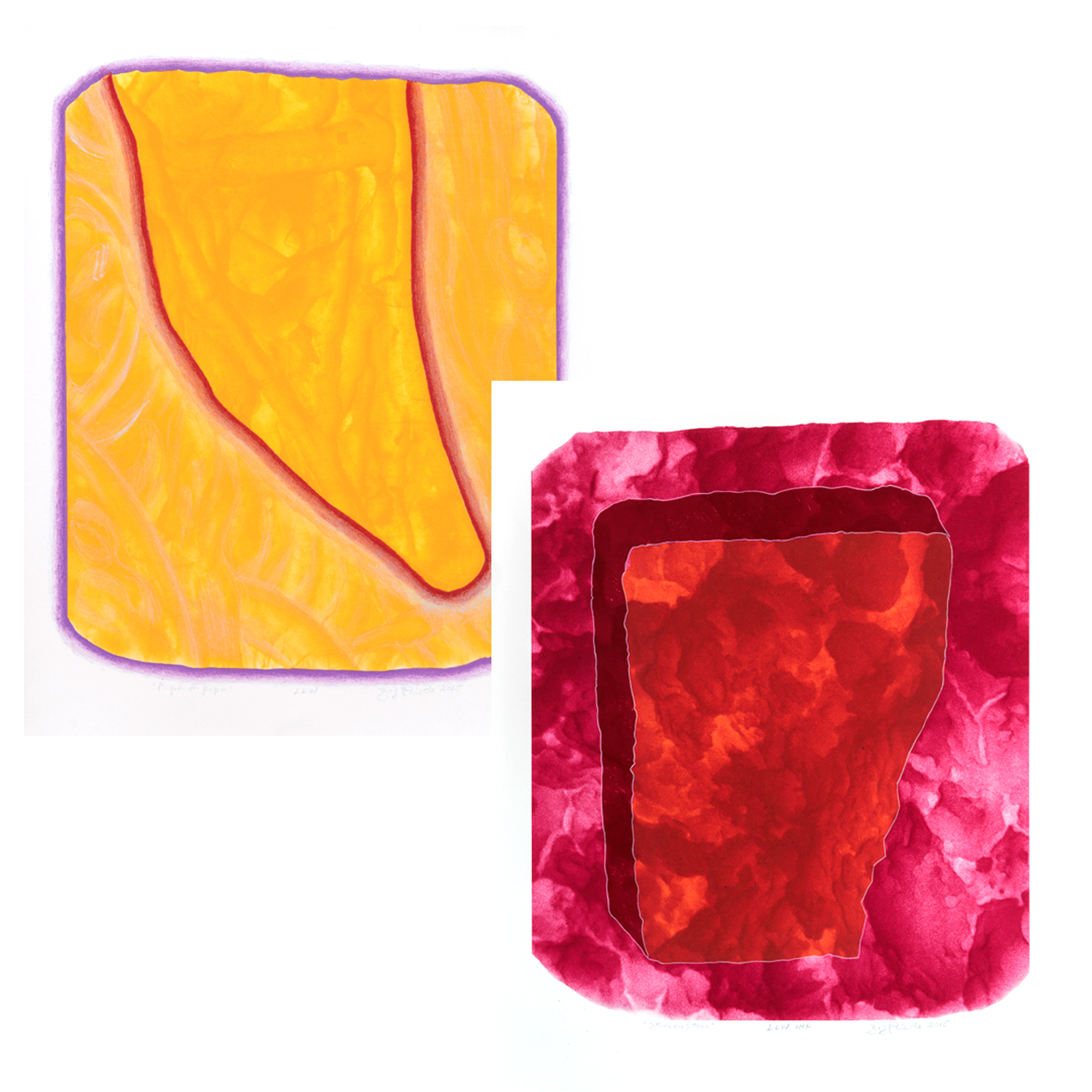 Zigmunds Priede - Stone on Stone & Paper on Paper, 2015 | Set of 2