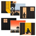 Roger Shimomura - Minidoka Snapshots: PORTFOLIO, 2010 Medium: 6 Color Lithograph Edition: 30 Paper: Rives BFK, White Paper Size: 9.875″ x 10.75″ Image Size: 6.5″ x 8″