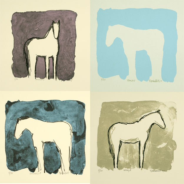 Theodore Waddell - Barjo I, Forest I, Guiness I, Woody I | Set of 4 Lithographs, 2007